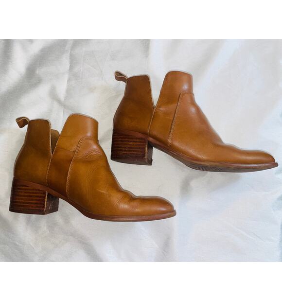 Franco Sarto Leather Slip-On Ankle Bootie "Rosie" - Women's Size 7.5 M - Picture 4 of 12